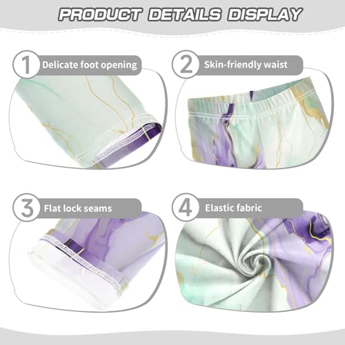Toddler Girls Leggings Printed Yoga Pants Leggings Purple Line Marble One for Kids3