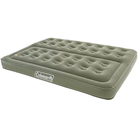 Coleman Comfort Double Flocked Surface Inflatable Camp Air Bed - Green, 188 x 137 x 22 cm Cover