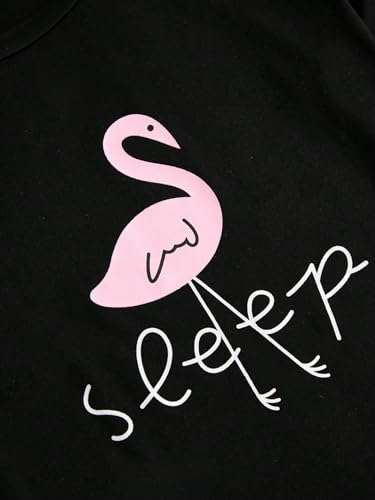 Verdusa Women's 3 Piece Cartoon Print Pajama Sets Tee Top And Shorts Pants Pjs3