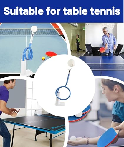 Image of Table Tennis Practice Equipment, Tables Tennis Trainer, Table Tennis Practice Clamp-On Rebound Set for Home Use(2 Copper Coated Balls)