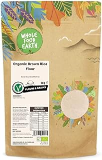 Wholefood Earth Organic Brown Rice Flour 1 kg | Stone Ground | GMO Free | Certified Organic