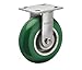 Albion 110PM05228R 5" Diameter Polyurethane on Aluminum Round Tread Wheel Contender Heavy Kingpinless Rigid Caster, Precision Ball Bearing, 4-1/2" x 4" Base Plate, 1000 lb. Capacity