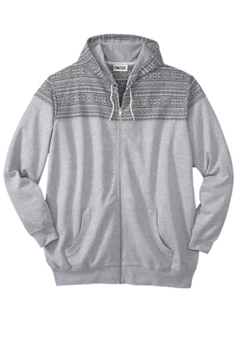 KingSize Men's Big & Tall French Terry Snow Lodge Hoodie4