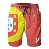 DJNGN Portugal-Flaggen-Herren-Badehose Wasser-Strand-Shorts mit Taschen
