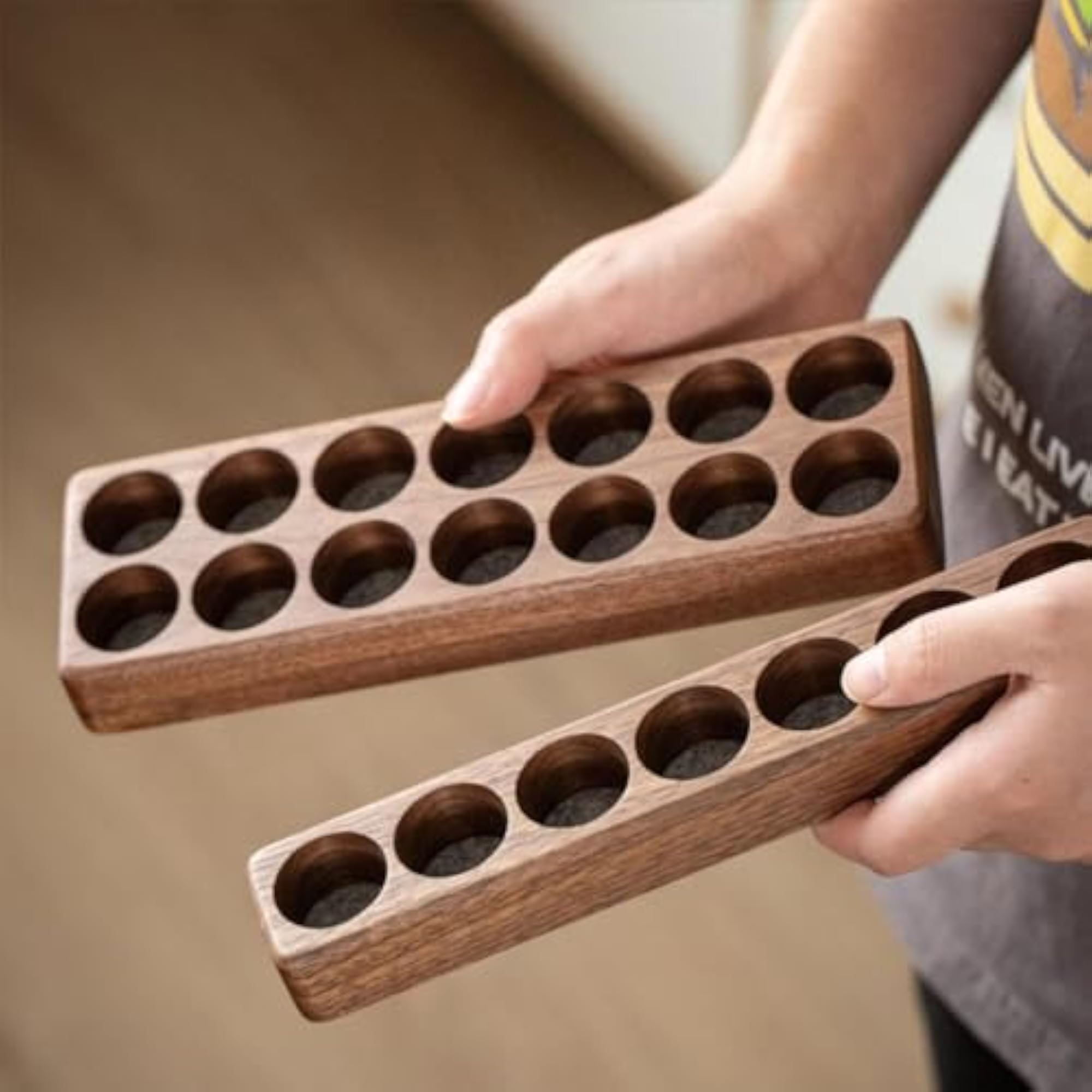 Wooden Lipstick Organizer Decor, 7 Slots