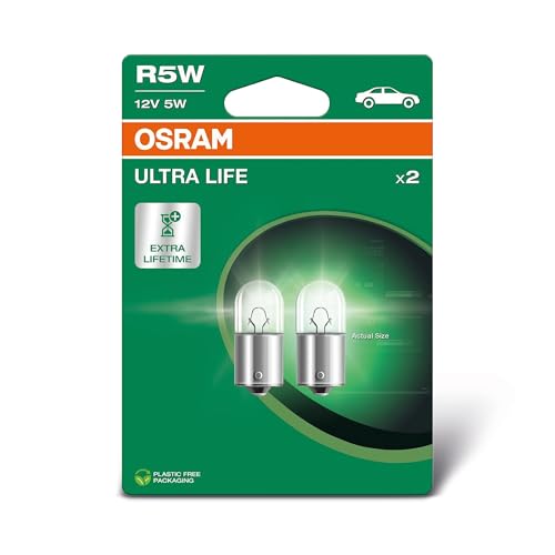 OSRAM ULTRA LIFE, R5W, Doble Blíster, (2 lámparas)