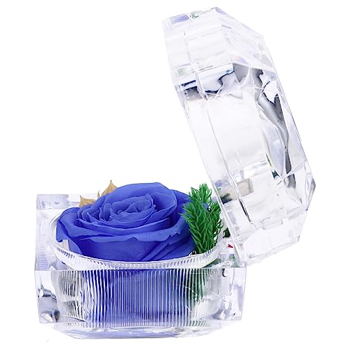 Vaguelly Konservierte Rosenbox Schmuckkästchen Rosenknospen-schmuckkästchen Schicke Schmuckschatulle Rosenknospen-ringbox Box Aus Kunststoff Für Kleine Schmuckstücke
