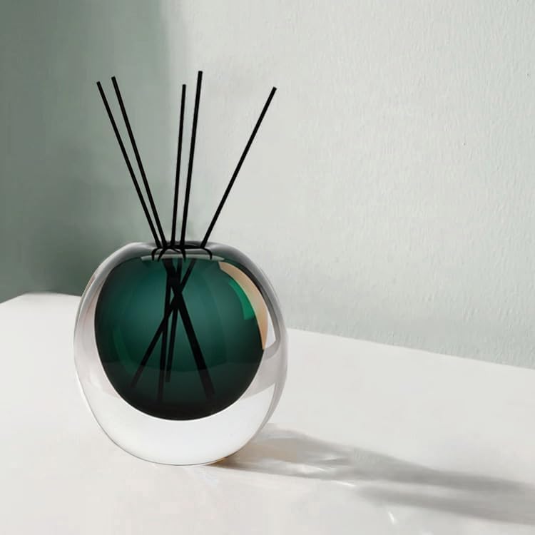 グリーン ガラス インテリア ドレスデンクリスタル 花瓶 グリーン