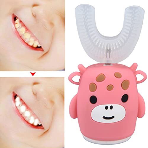 Topyond U-förmige Zahnbürste Für Kinder, Rosa Cartoon-elektrische Zahnbürste, 360-Grad-Tooth Rush-Zahnreinigungsmaschine Für Den Ganzen Mund(Child) – Bild 3