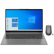 Lenovo Ideapad 3 AMD Ryzen 5 5500U 15.6″ FHD Thin & Light Laptop, 82KU017KIN & 530 Wireless Mouse (Graphite): Ambidextrous, Ergonomic Mouse, Up to 8 Million clicks