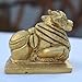 craftslook Brass Nandi Idol 1.6 Inch (130g) – Shiv Parvati Vahan Bull Embossed Statue – Handmade Brass Nandi Murti for Vastu, Home Temple, Office Decor & Religious Gift