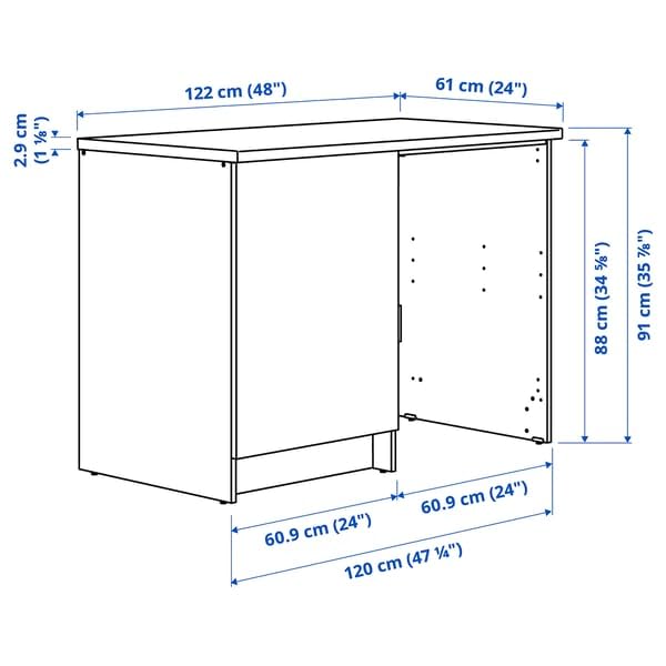 ProTuning Mobile KNOXHULT Base con anta e nicchia, bianco, 120x61x91 cm