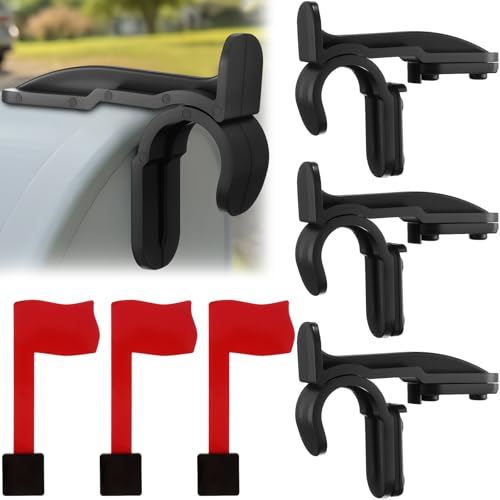 Feekoon 3 Sets Mailbox Latch Clips Replacement Compatible with Group Standard Mail Boxes Post Mailboxes Door Latch Replacement Kit for Mail Box Repair Accessories Kit with 3 Flags