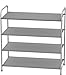 Simple Houseware 4-Tier Shoe Rack Storage Organizer 20-Pair, Grey