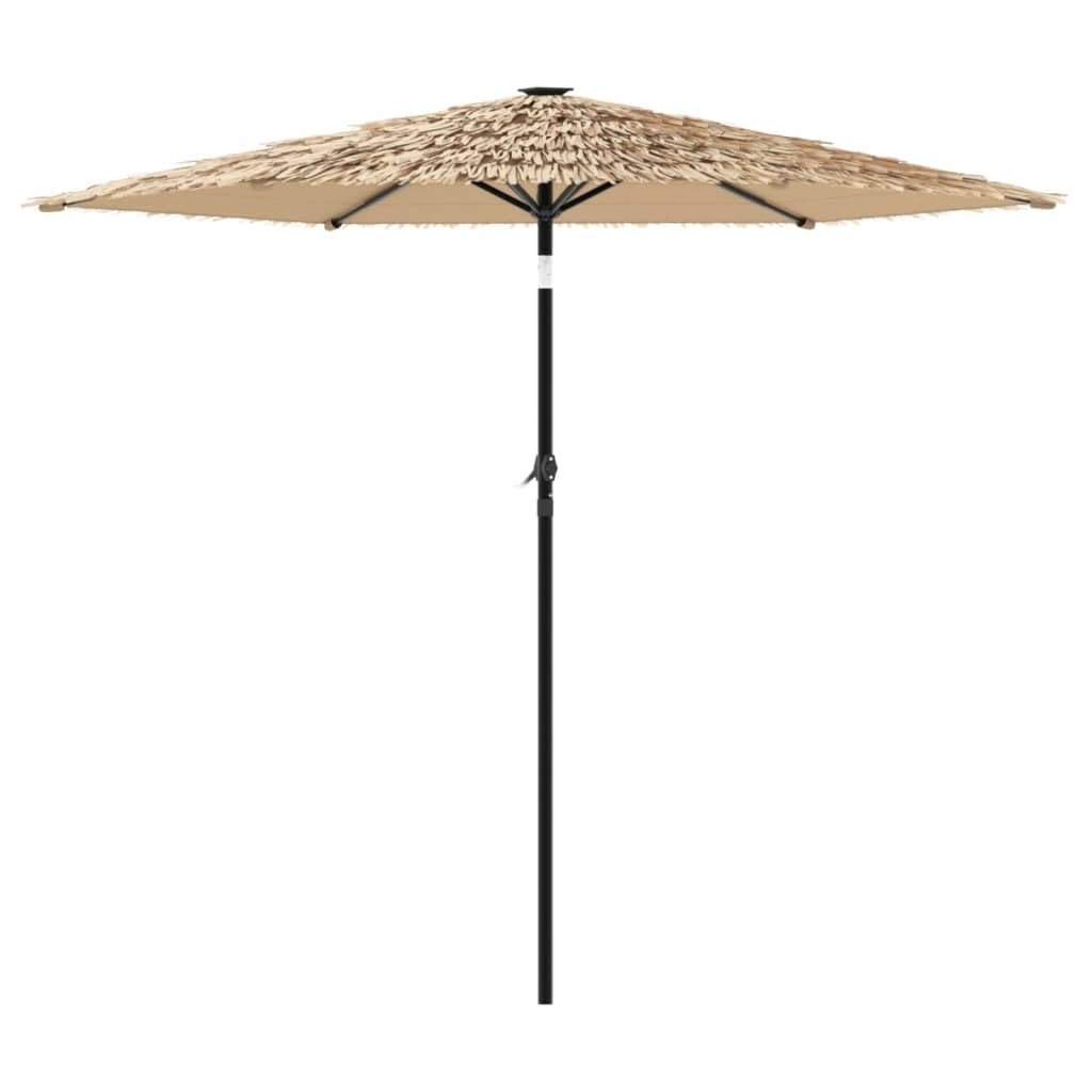 Ombrellone con tetto in paglia, marrone, 223 x 223 x 213 cm