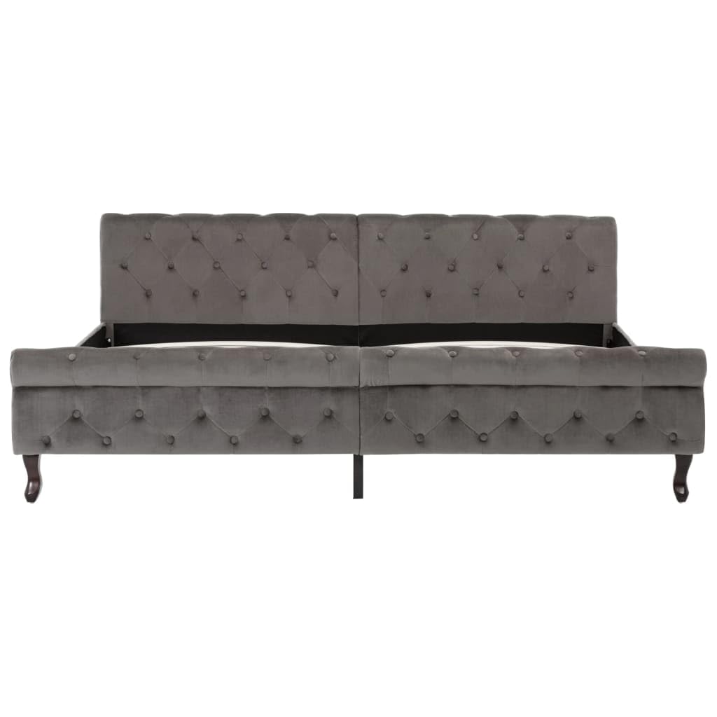 Velluto grigio premium trasformabile divano letto angolare 200x200 cm