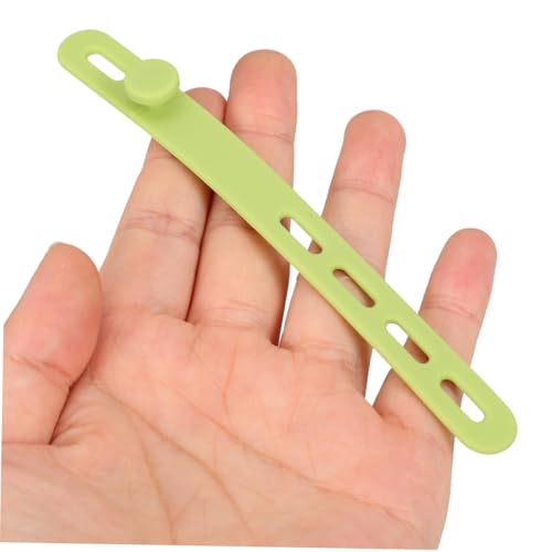 20 piezas de bridas reutilizables de silicona para organización de cables, correas para gestión de cables en escritorio miniatura 4