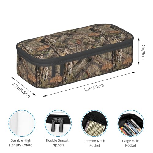 Image of Camo Camouflage Hunting Forest Pencil Case Big Capacity Storage Pencil Pouch Stationery Bags With Zipper Portable Pen Holder Box Organizer For Boys Student College School Office Supplies