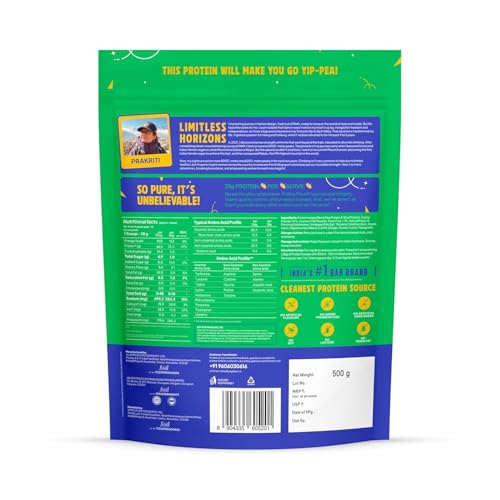 Image of Yogabar ProClean Plant Protein (with FREE Creatine 114G) - 25G Protein Per Serve - Chocolate Flavour With Monk Fruit Sweetener - Cleanest & Lightest Protein With Herbs (500G Pouch,13 Servings)