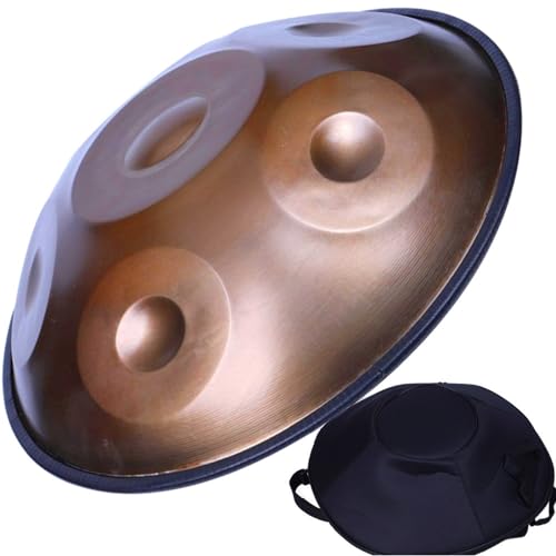 ILOOXI 22�C���` �n���h�p���h�����A432hz/440hz �X�`�[���h���� 9/10/12�m�[�g�j�Z�� �^���O�h�����A���K/�ґz/����/�F��/���@/��J�� (Color : Brown-432hz, Size : 10 Notes)