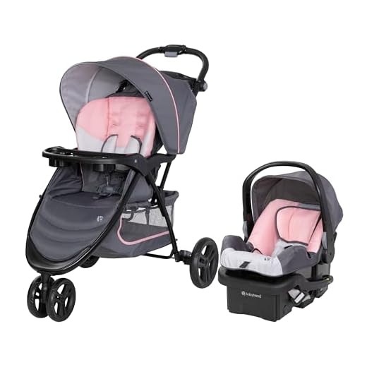 Baby Trend EZ Ride Travel System with EZ-Lift™ Infant Car Seat, Dash Pink