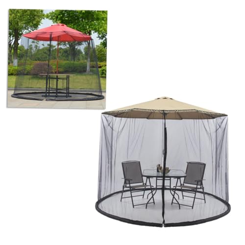 Moustiquaire pour parasol de terrasse fini les piqûres filet extérieur noir