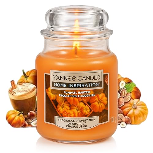 Yankee Candle Vela perfumada | Inspiración para el hogar | Cosecha de calabaza de temporada Vela de especias de calabaza | Vela en tarro pequeño de 104 g | Hasta 30 horas de tiempo de combustión