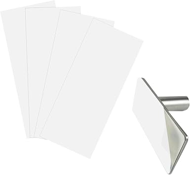 Self-Adhesive Strips, Bathroom Towel Holder Replaces Stickers, Replacement Adhesive Strips Compatible Self-Adhesive Towel bar, Bathroom Towel Rack, 3.35 x 1.57 inches Pack of 4