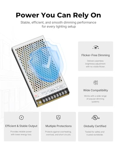 Image of SCON 24V DC 200W LED Power Driver for Track Lighting System, Non-dimmable Supply Transformer Converter Adaptor for LED Lights (Driver A for XTB106-24ND /XTB106-24SD)