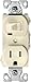 EATON Wiring TR274LA 3-Wire Receptacle Combo Single-Pole Switch with Tamper Resistant 2-Pole, Light Almond