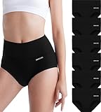 【Doppellagiger Schritt】 Das doppellagige Design bietet zusätzlichen Schutz, bequem und reibungslos. Der damen slip ist nicht nur für den täglichen Gebrauch und die sportlichen Aktivitäten geeignet, sondern auch für die Verwendung nach der Menstruation bzw. Geburt.