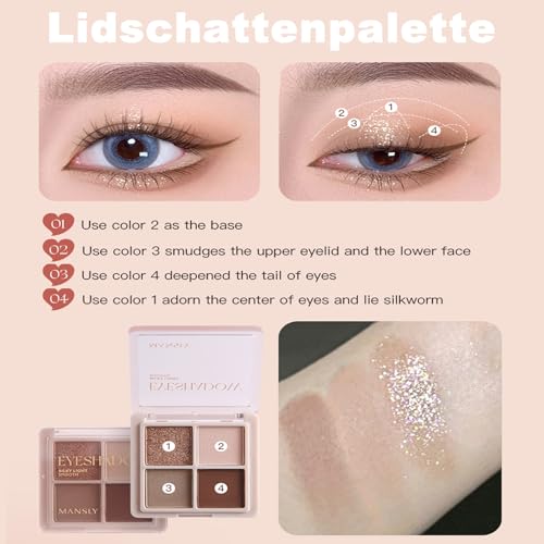 EONFAVE All In 1 Make-Up Set, 11 Stück, Schminke Geschenk Set, Lipgloss, Rouge, Lidschattenpalette, Augenbrauenstift, Eyeliner, BB Cream, Seidig Weich, Für Perfekte Geschenke, Mehrfarbig, Unisex