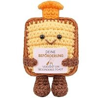 Mwmoeen Positive Toast Beförderung Geschenk, Kreative Strickwolle Toastform für Kollegen, Pocket Hug Feiern aufmunterung Geschenk für Freunde Kollegen und Famili
