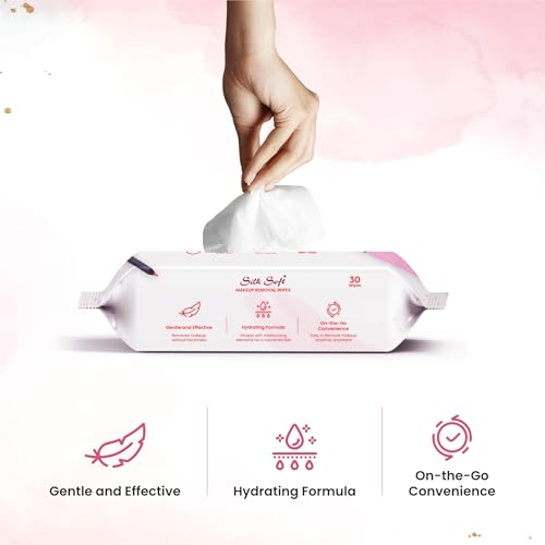 Image of Makeup Remover Wipes - 30 Wipes (Pack of 1 x 30) | Ultra-Soft & Skin-Friendly | Gently Removes Waterproof Makeup | Alcohol-Free