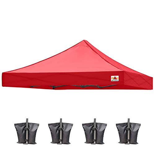 Image of ABCCANOPY Replacement Canopy Top for Pop Up Canopy Tent 8x8 Red