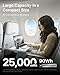 EF ECOFLOW Rapid Power Bank, 25,000mAh, 170W, 100W Built-in and Retractable Cables, Portable Charger with Triple 100W USB-C Port, Compatible with iPhone 17/16/15/14, Samsung, Laptop and More, Silver