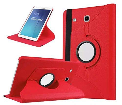 Mcarts 360° Degree Rotating (Swivel Stand) PU Leather Folio Flip Cover case for Samsung Galaxy Tab E 9.6 inch SM-T561 T560 T565 T567V Flip Cover Case (Red) (B07KZHPNLZ) Amazon Price History, Amazon Price Tracker