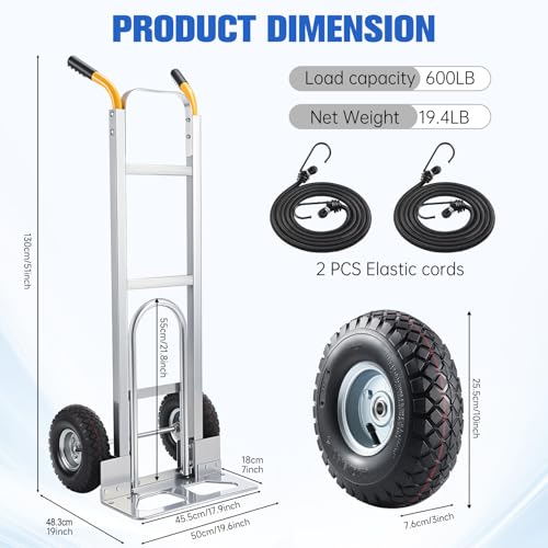 Carretilla de mano de aluminio con neumáticos 10" miniatura 2