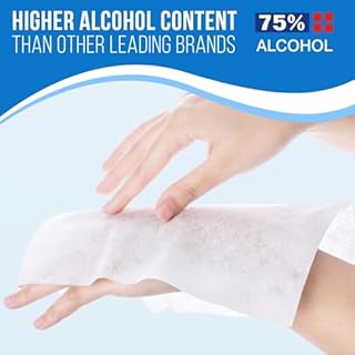 MagiCare 75% Large Alcohol Wipes (2 Canisters) - Alcohol Hand Sanitizing Wipes, Unscented - Premium Hand Wipe, Sanitizer Wipe - Home, Classroom, Cleaning, Camping - 2, 100ct Canisters (200pcs)
