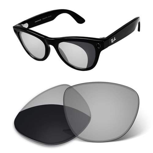 Image of 1.6MM Transition Replacement Lenses Compatible with Ray-Ban Meta Skyler RW4010 /RW4014 52mm Smart Glasses, Scratch-Proof