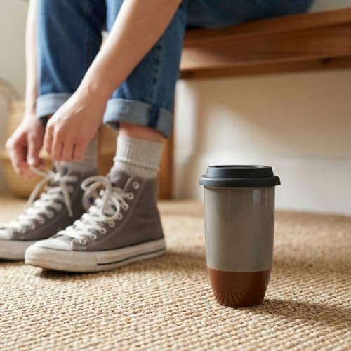 Taza de cerámica para viaje 16 oz con tapa miniatura 5