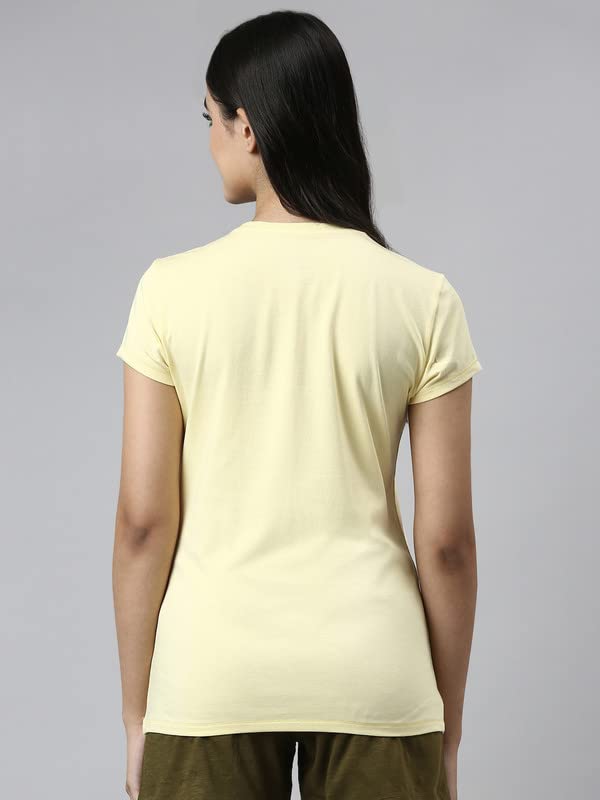 Image of Enamor Short Sleeve Crew Neck Regular Length Basic Crew T-Shirt - Slim Fit, Soft and Breathable Stretch Cotton - E147