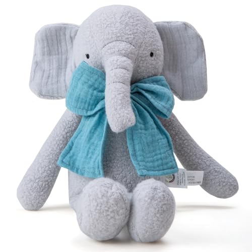 10 Best Organic Cotton Stuffed Animals That Are Pure Cuddle Magic 3 Organic Cotton Baby Elephant Plush Toy (9”)
