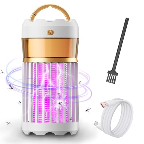 insektenvernichter elektrisch mit led Lampe, mückenlampe Camping USB Outdoor tragbar, mückenfalle elektrisch akku innen, Mosquito Killer,...