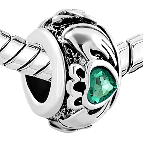 Abalorio de amistad celta irlandesa Claddagh compatible con pulsera Pandora 2