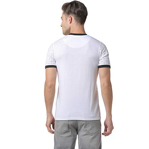 Image of CAHOOT Men Red Striped Casual T-Shirt