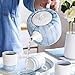 Imagen de Vajilla de porcelana vajilla de té de servicio para adultos taza de café y platillo Vajilla de té por la tarde con bandeja de té