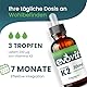 EVOVIT VITAMIN K2 MK7 200 µg 30 ml mit nur 3 Tropfen - 99,7+% All-Trans - 7 Monate haltbar - Vegan & Geprüfte Inhaltsstoffe | Made in Italy