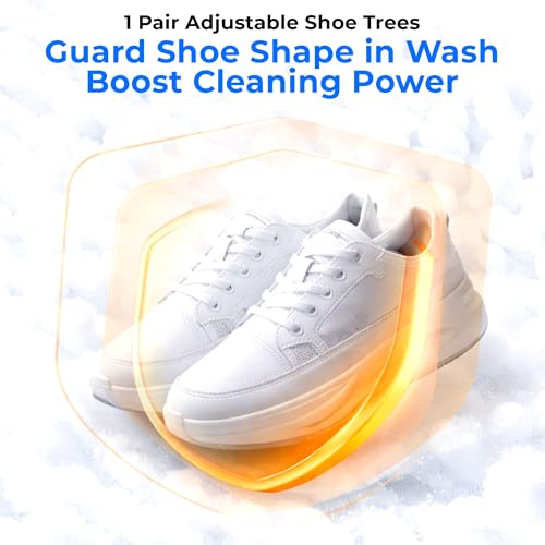 Image of Shoe Washing Machine Bag, 2 Pack XXL Laundry Bag for Washer & Dryer, Mesh Sneaker Wash Cleaner, Heavy Duty Zipper, Protects Shoes & Machine, Reusable