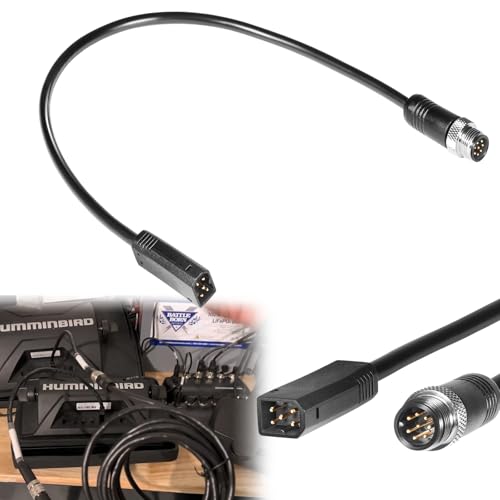 Sunluway 720074-1 AS EC QDE Ethernet Adapter Cable for Humminbird Fish Finders Helix 7, Helix 8, Helix 9, Helix 10, Helix 12, and Helix 15 Models, Length 12 inches